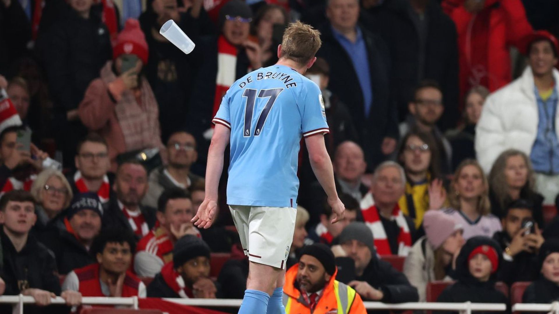 Gunners Miss The Mark And Throw Objects At De Bruyne